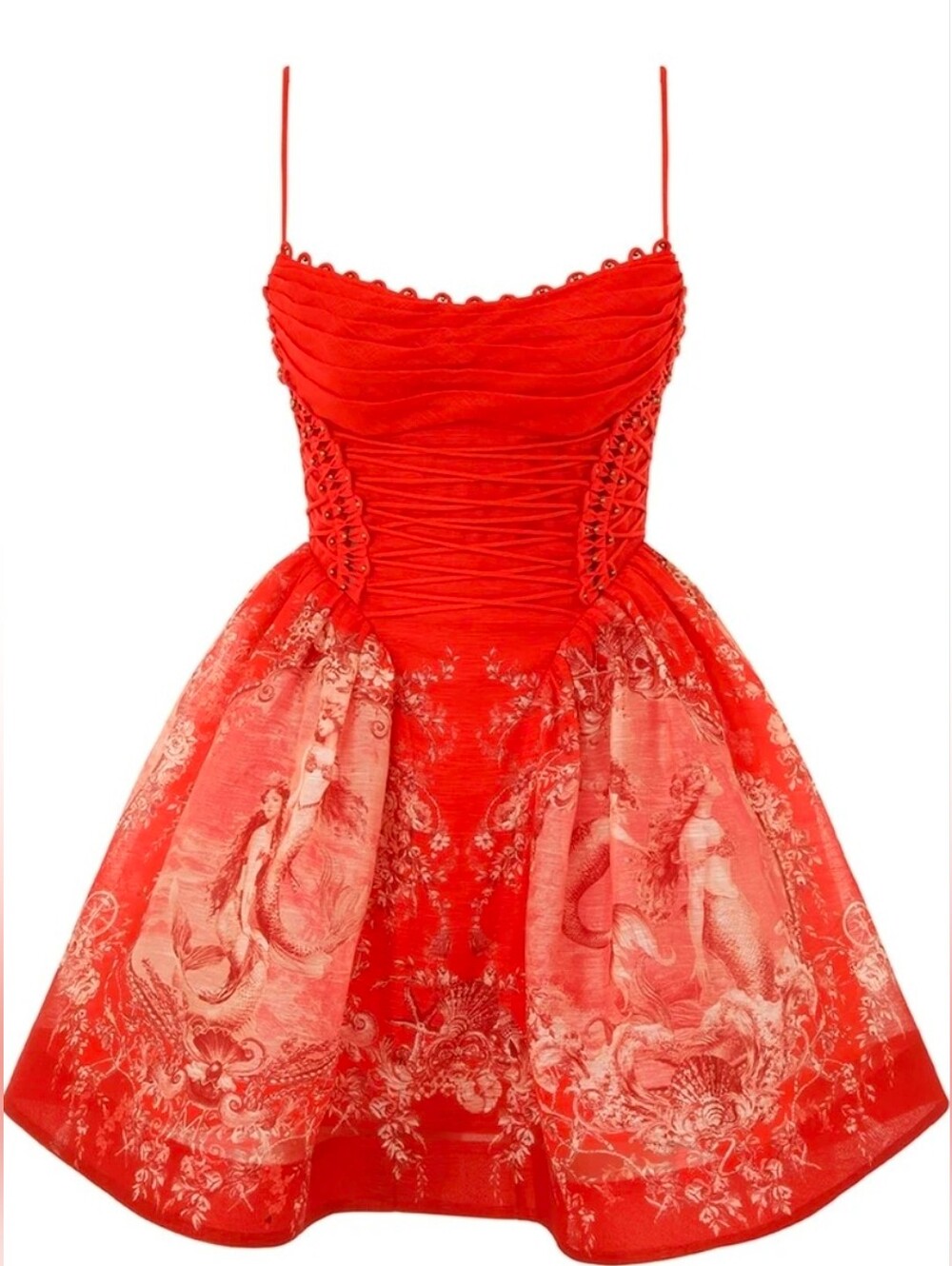 Zimmermann Red Corset Mini Dress | NWOT | Pristine | US 4 - Picture 2 of 9